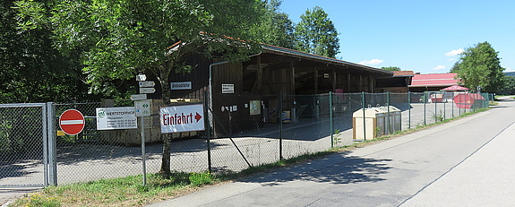 Einfahrt zum Wertstoffhof in Röthenbach