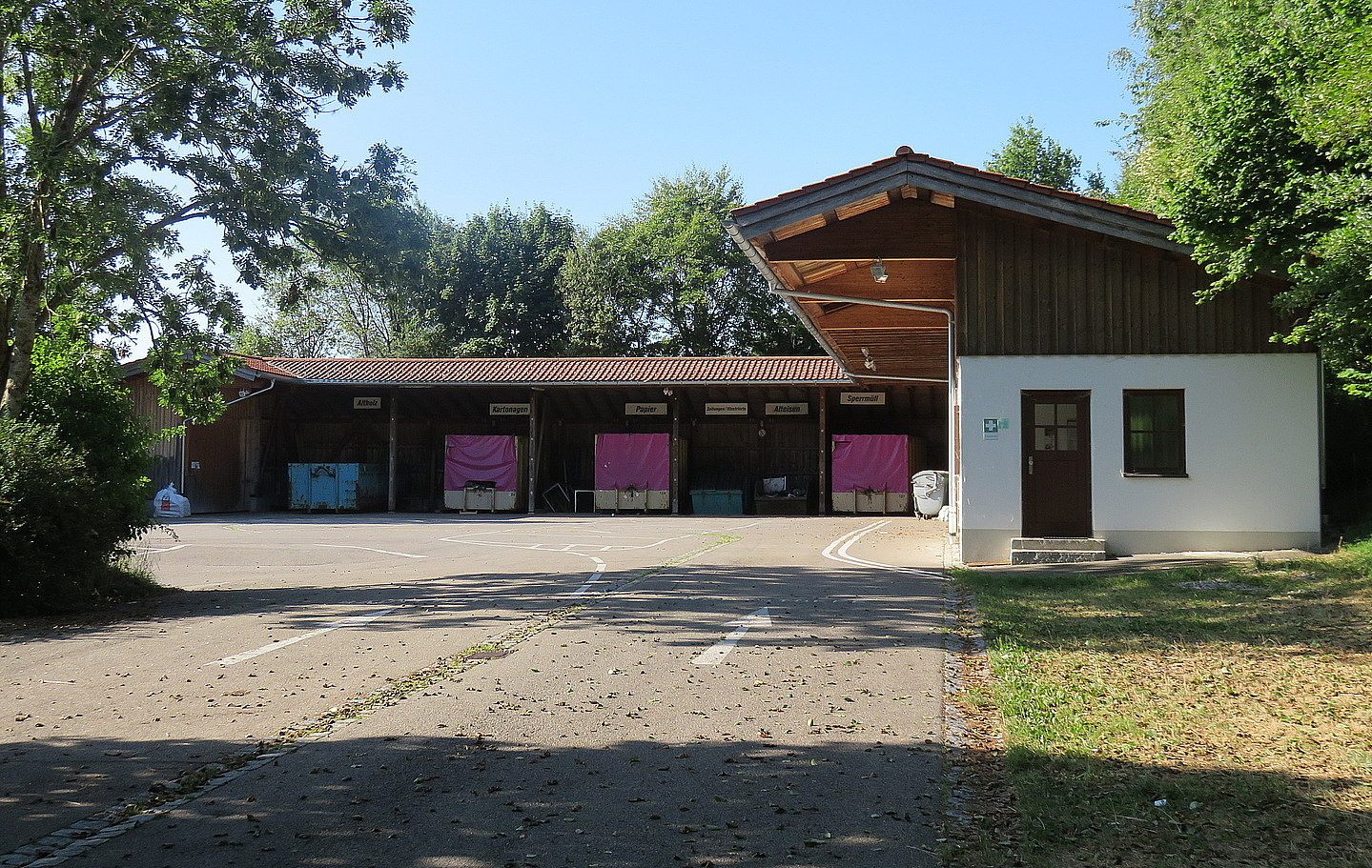 Einfahrt zum Wertstoffhof in Wiggensbach