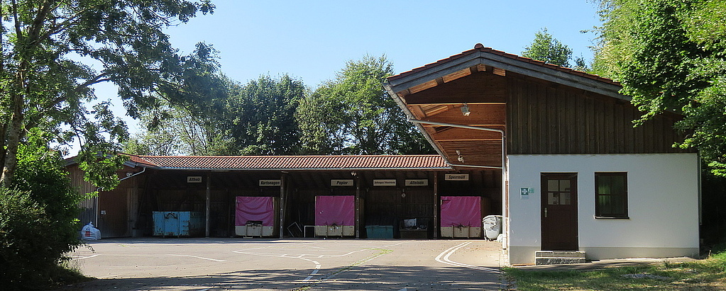 Einfahrt zum Wertstoffhof in Wiggensbach