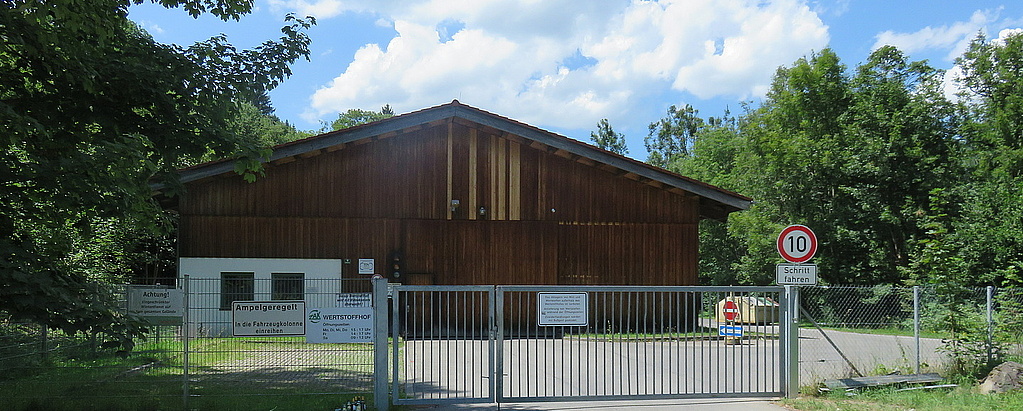 Einfahrt zum Wertstoffhof in Oberstdorf