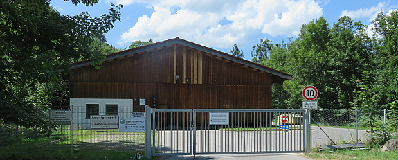 Einfahrt zum Wertstoffhof in Oberstdorf