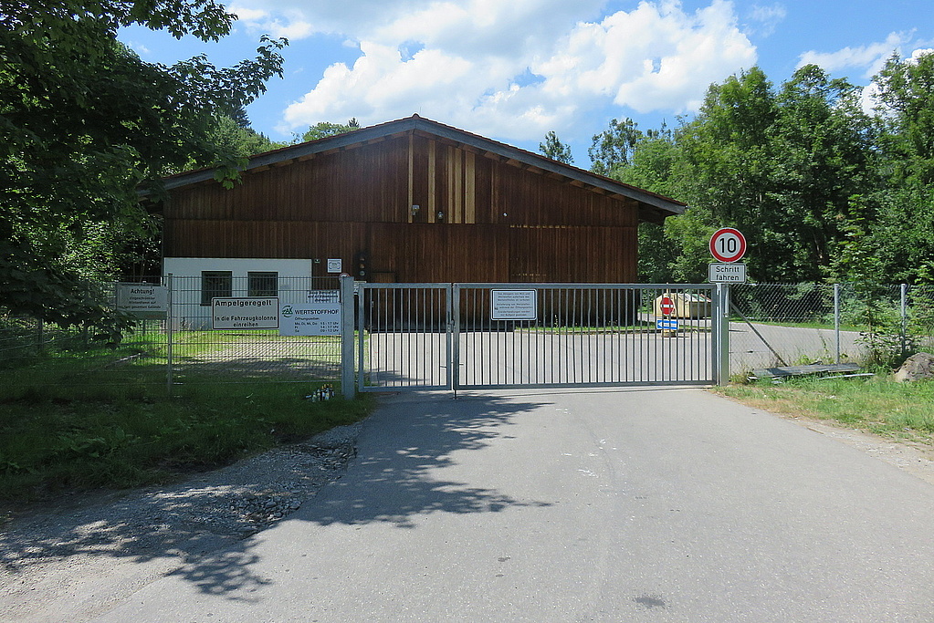 Einfahrt zum Wertstoffhof in Oberstdorf