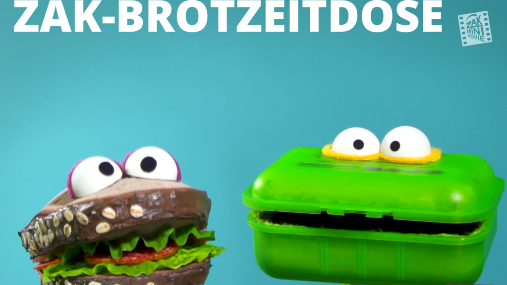 Titelbild eines Videos für die ZAK Brotzeitdose mit einer Brotzeitdose und einem belegten Semmel