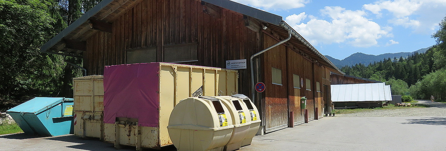 Einfahrt zum Wertstoffhof in Balderschwang