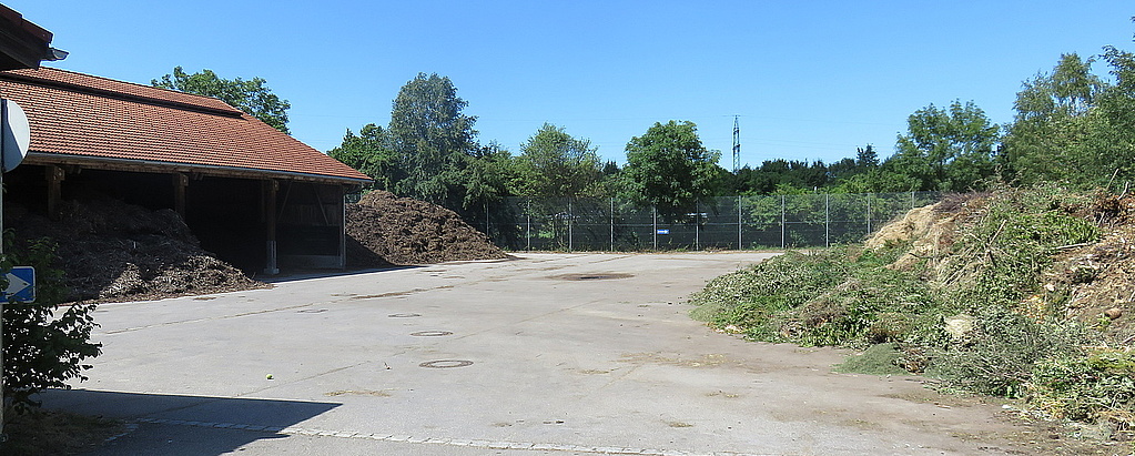 Einfahrt zum Kompostplatz in Waltenhofen