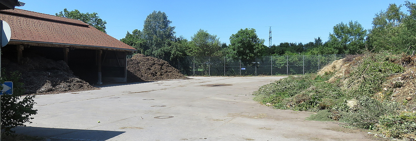 Einfahrt zum Kompostplatz in Waltenhofen