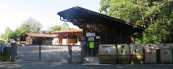 Einfahrt zum Wertstoffhof in Lauben