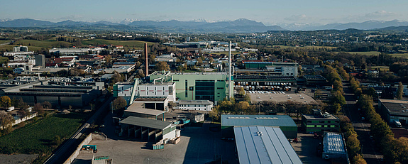 Gesamtaufnahme des Müllheizkraftwerkes in Kempten