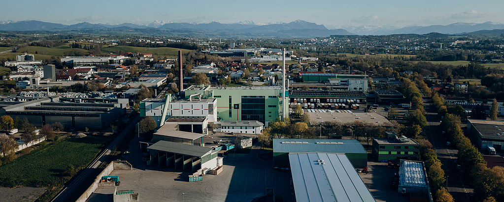 Gesamtaufnahme des Müllheizkraftwerkes in Kempten