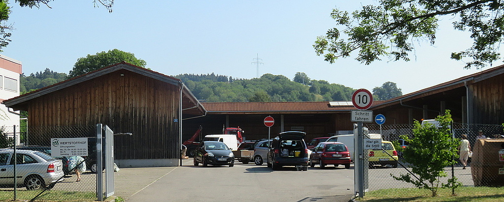 Einfahrt zum Wertstoffhof in Lindau