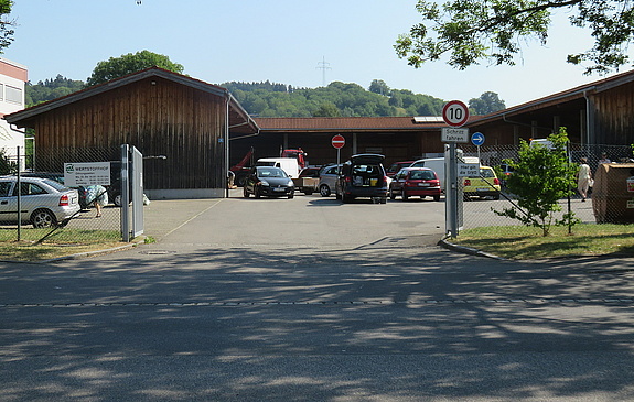 Einfahrt zum Wertstoffhof in Lindau