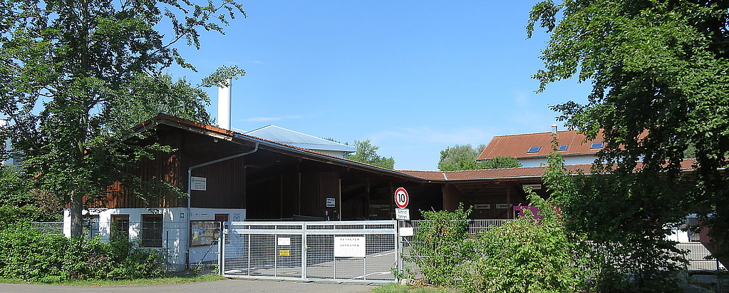 Einfahrt zum Wertstoffhof in Wasserburg