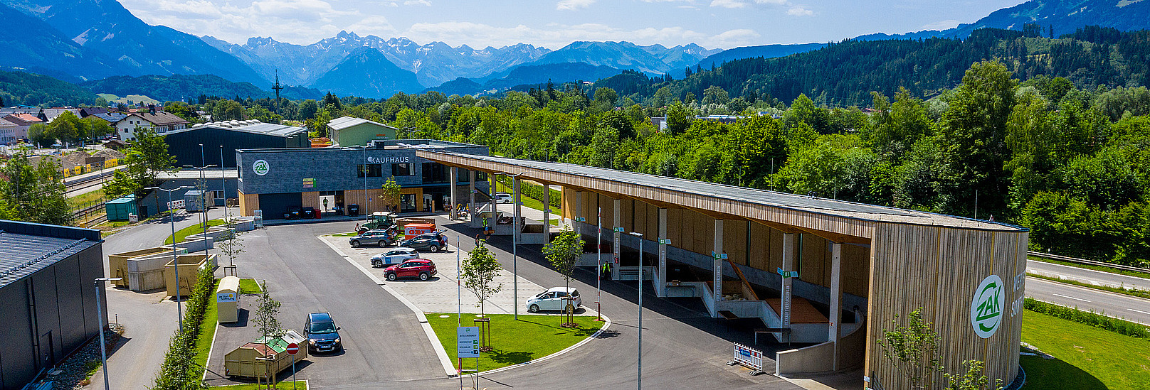 Einfahrt zum Wertstoffhof in Sonthofen