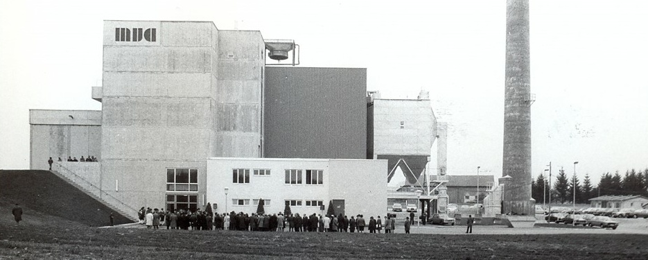 Ein altes Bild des Müllheizkraftwerk in Kempten