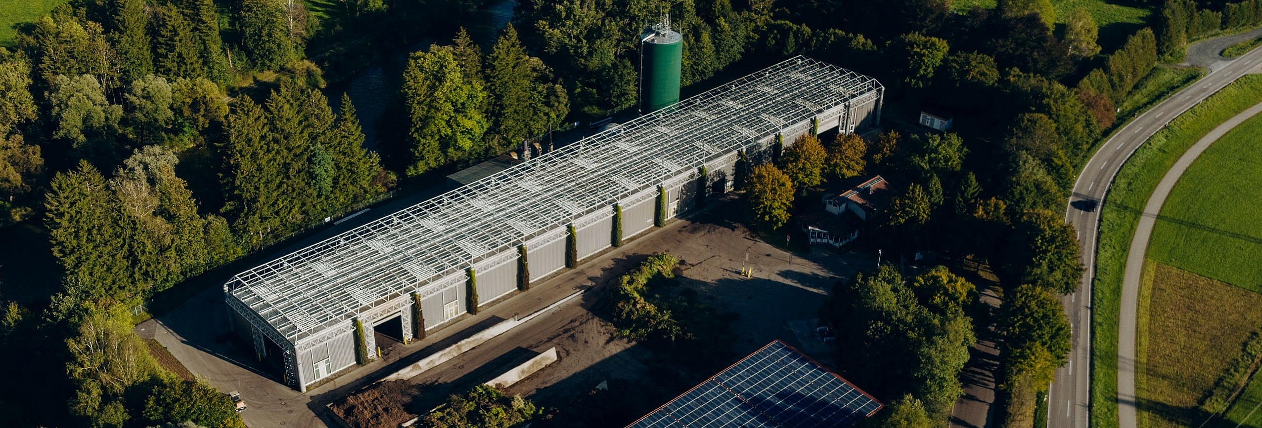 Drohnenaufnahme ZAK Vergärungsanlage Kempten Schlatt