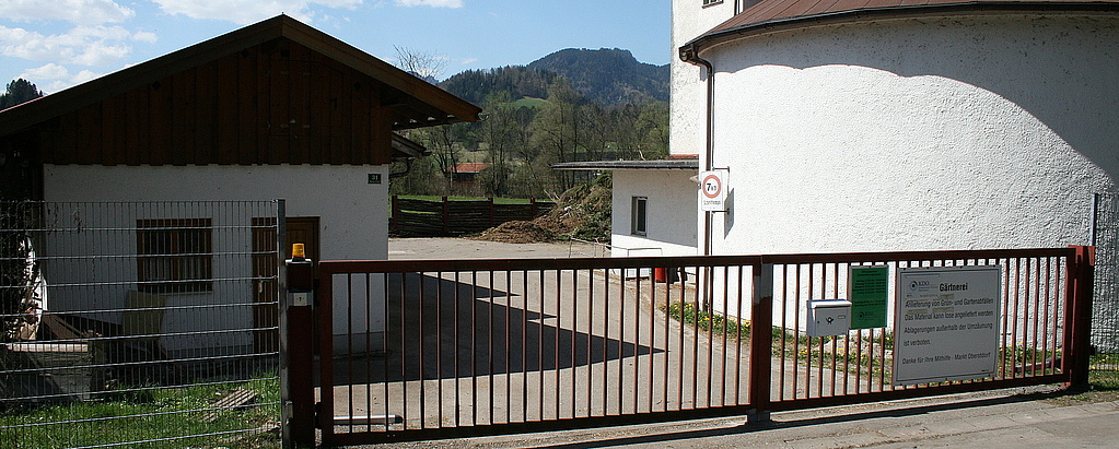 Einfahrt zur Grüngutannahmestelle in Oberstdorf