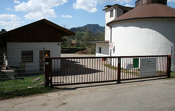 Einfahrt zur Grüngutannahmestelle in Oberstdorf