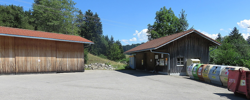 Einfahrt zum Wertstoffhof in Stiefenhofen