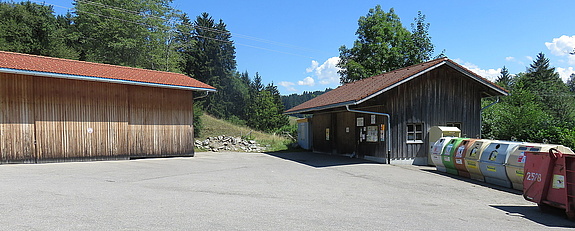 Einfahrt zum Wertstoffhof in Stiefenhofen