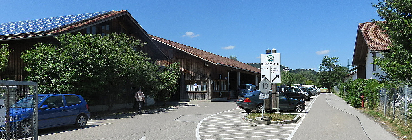 Einfahrt zum Wertstoffhof in Immenstadt