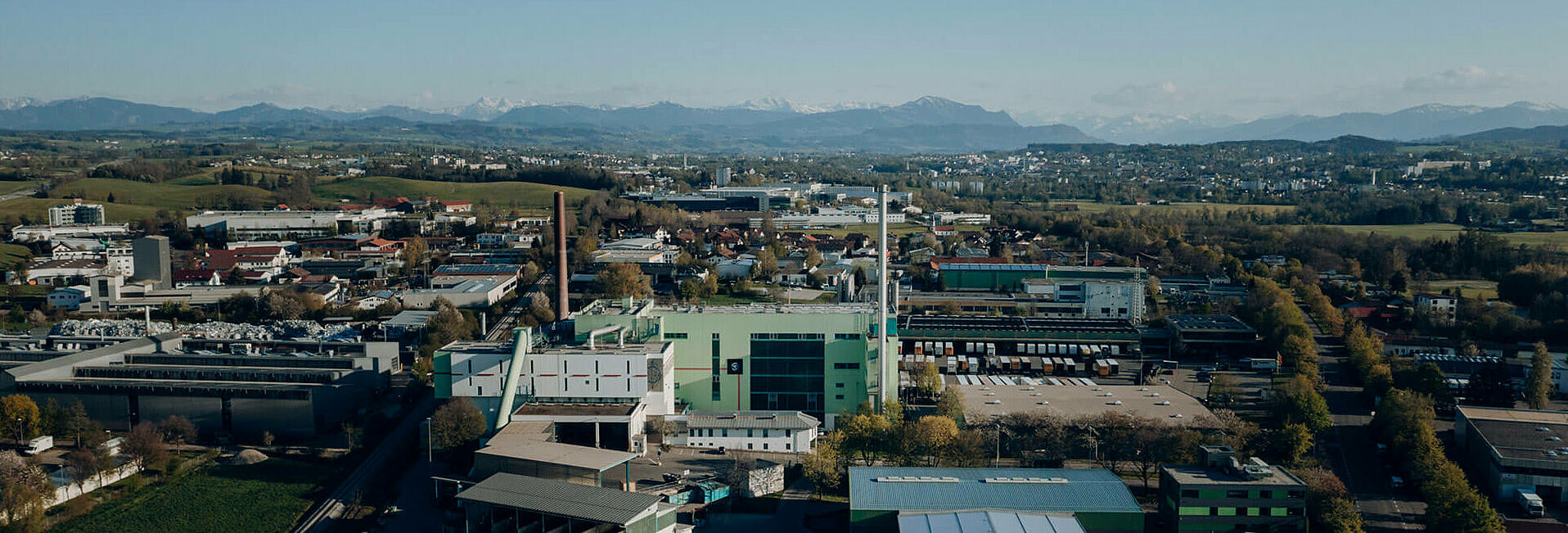 Panoramaaufnahme des ZAK Müllheizkraftwerkes in Kempten