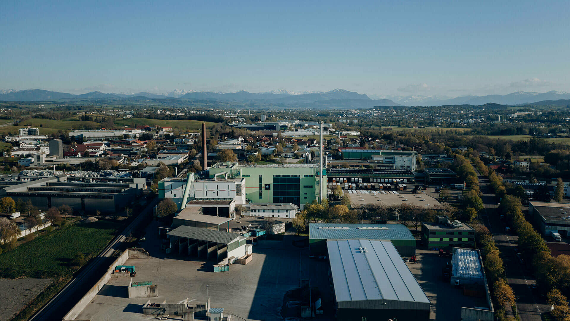 Panoramaaufnahme des ZAK Müllheizkraftwerkes in Kempten