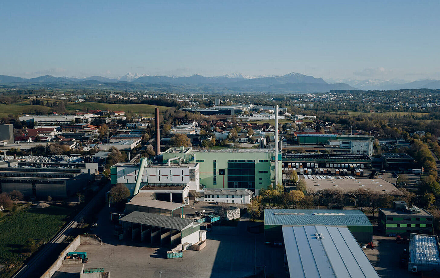Panoramaaufnahme des ZAK Müllheizkraftwerkes in Kempten