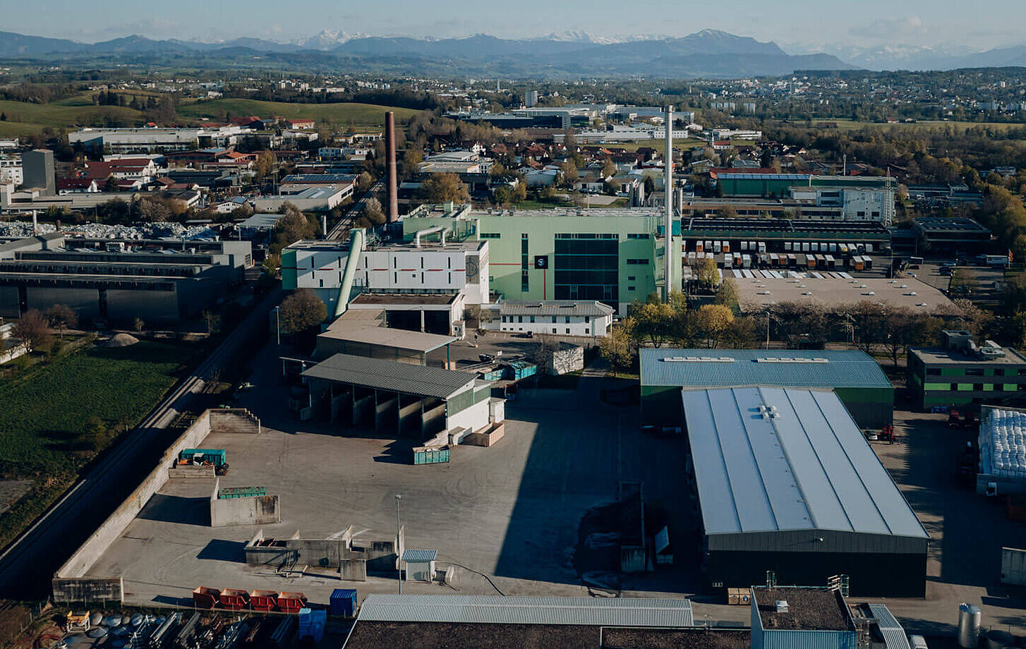 Panoramaaufnahme des ZAK Müllheizkraftwerkes in Kempten