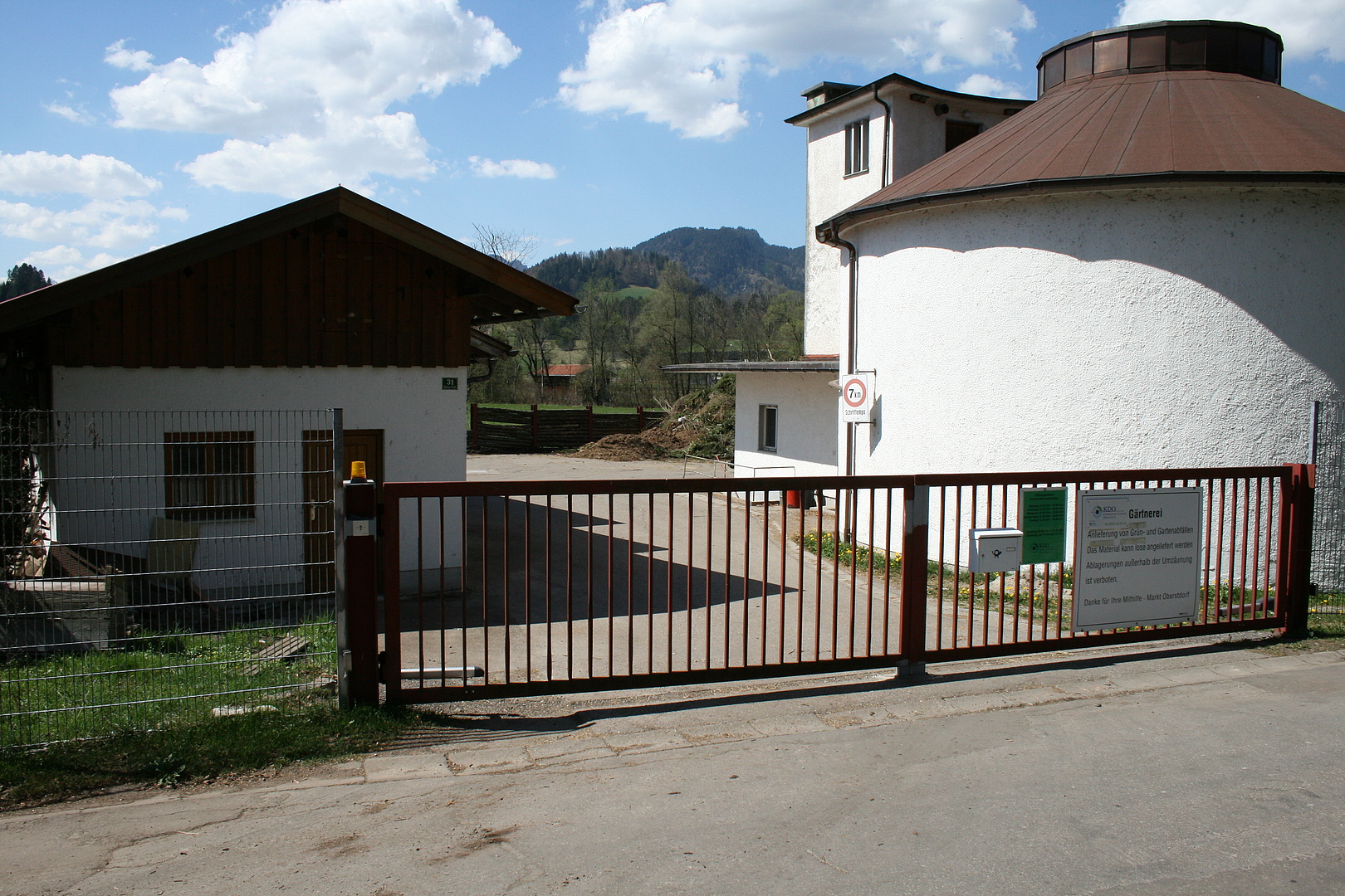 Einfahrt zur Grüngutannahmestelle in Oberstdorf