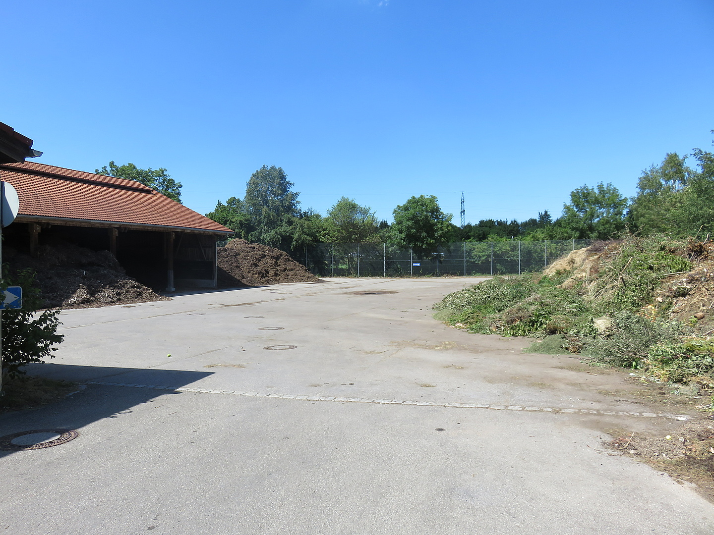 Einfahrt zum Kompostplatz in Waltenhofen