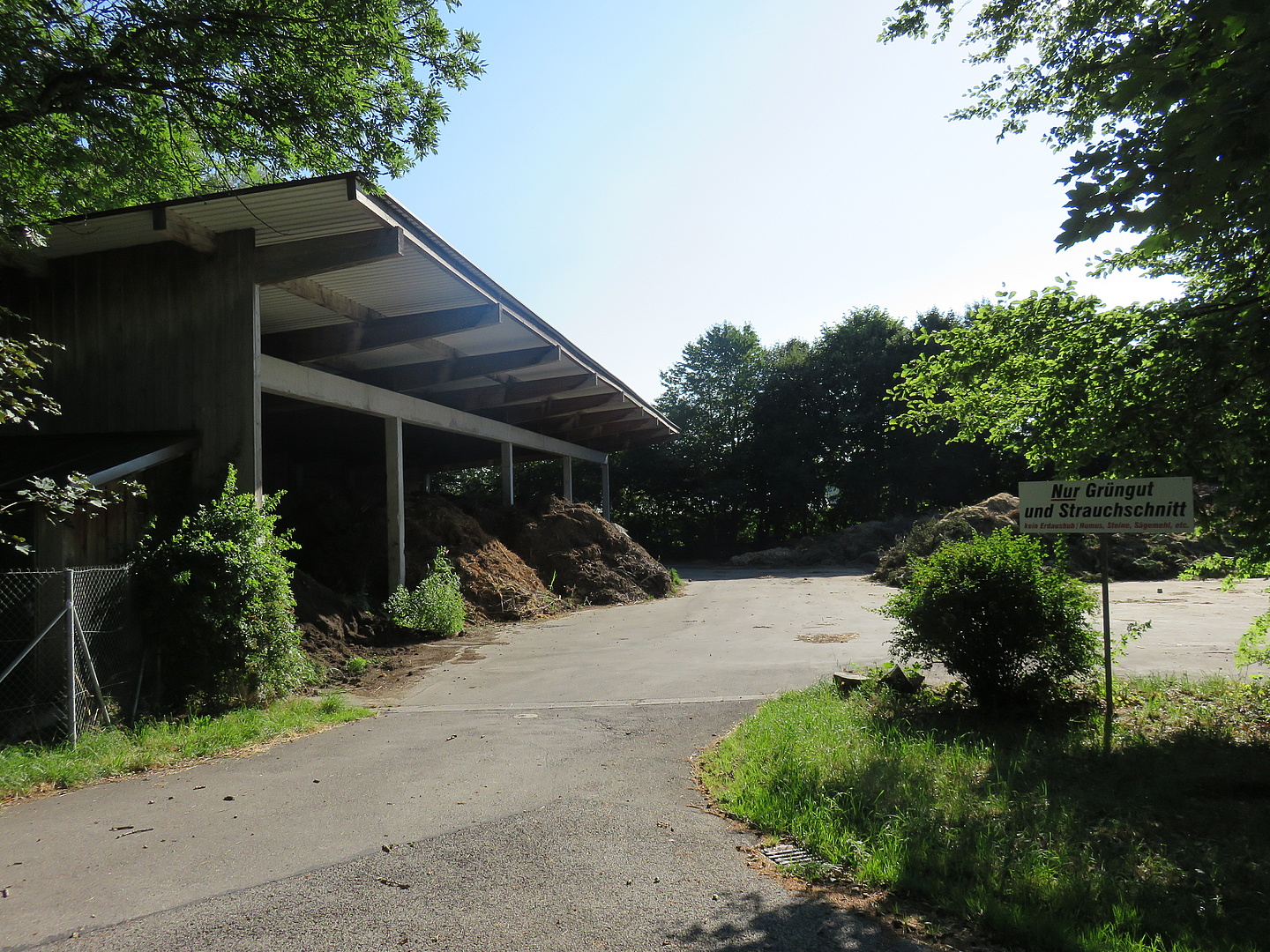 Einfahrt zum Kompostplatz in Wiggensbach