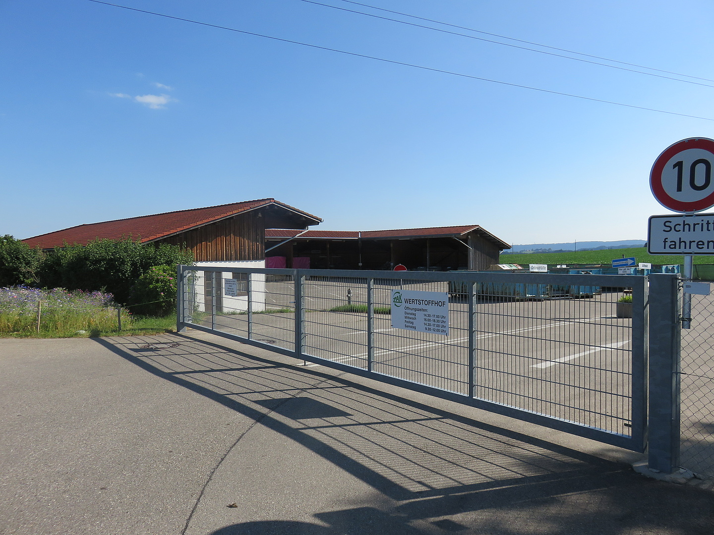 Einfahrt zum Wertstoffhof in Altusried