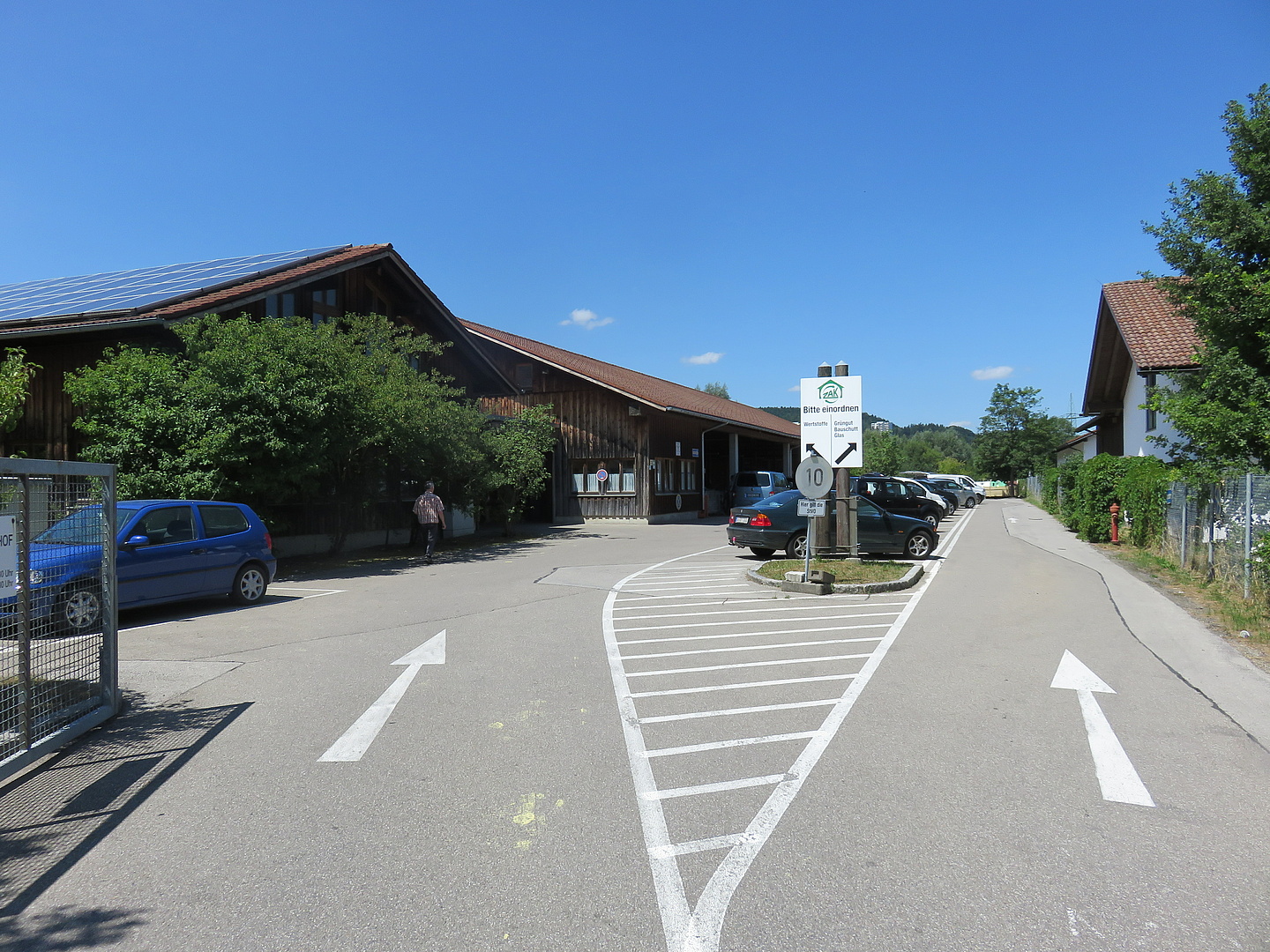 Einfahrt zum Wertstoffhof in Immenstadt