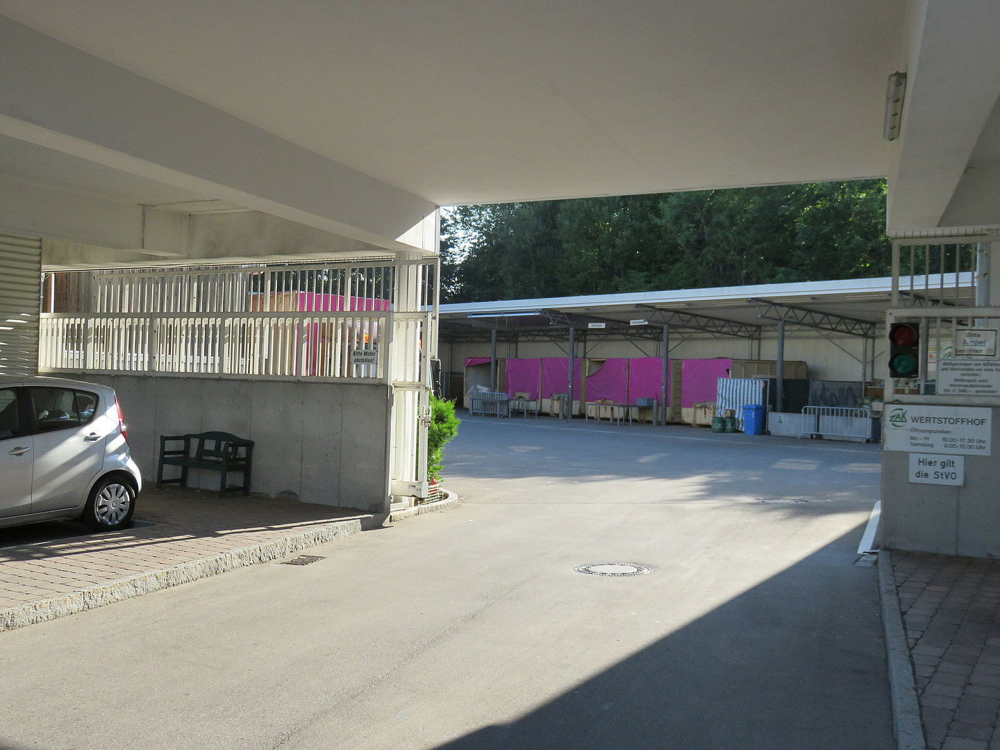 Einfahrt des Wertstoffhofs Kempten Heussring