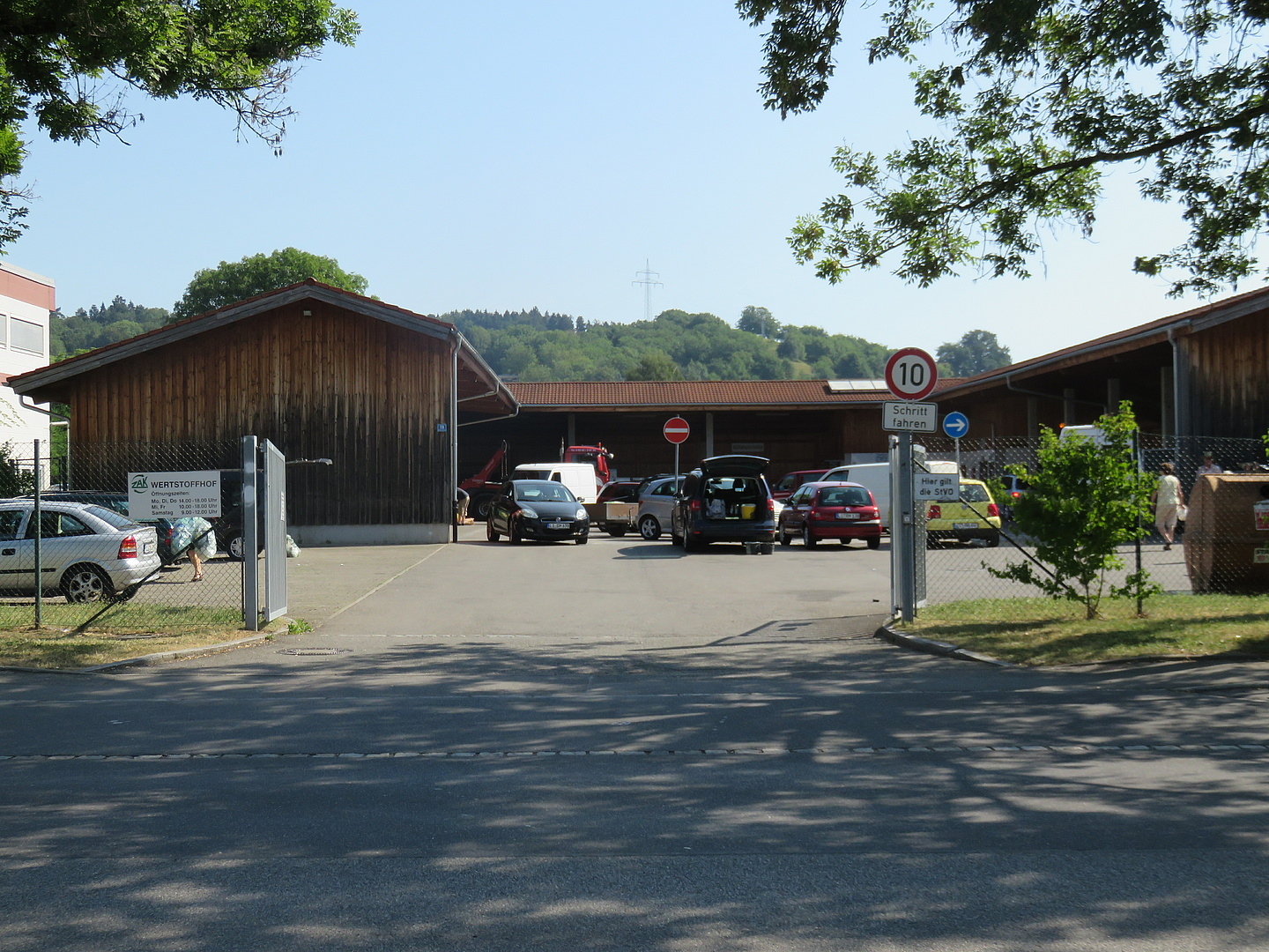 Einfahrt zum Wertstoffhof in Lindau