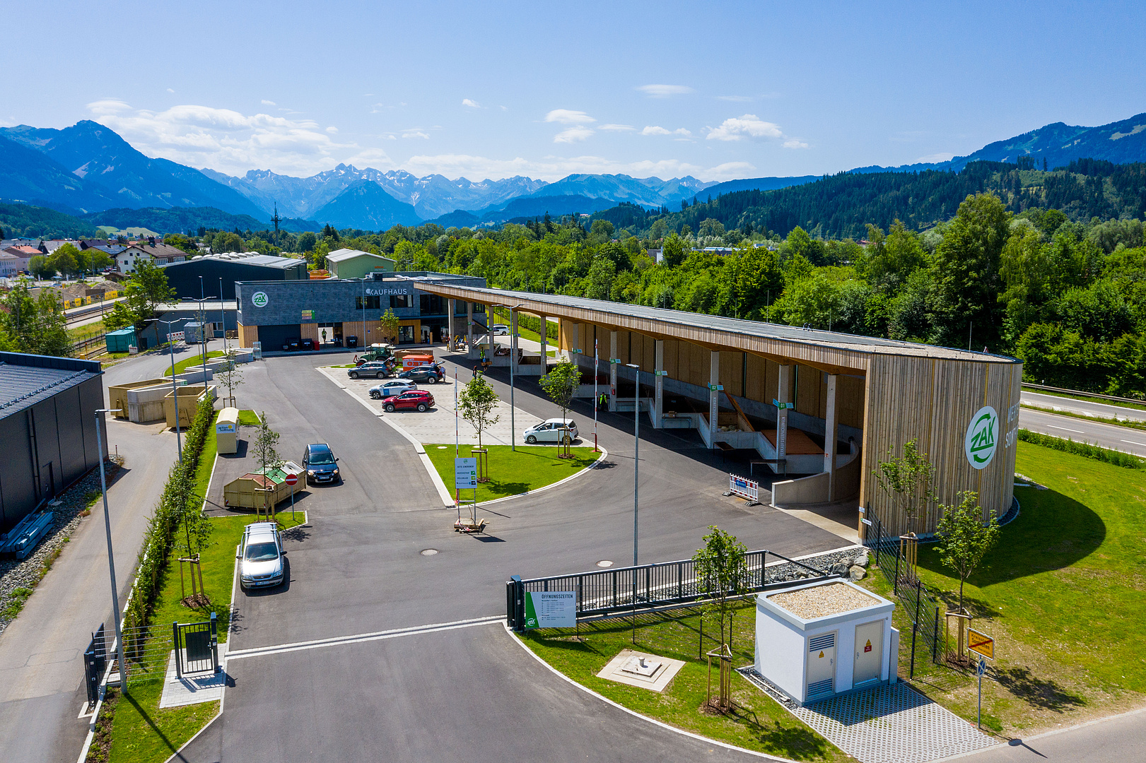 Einfahrt zum Wertstoffhof in Sonthofen