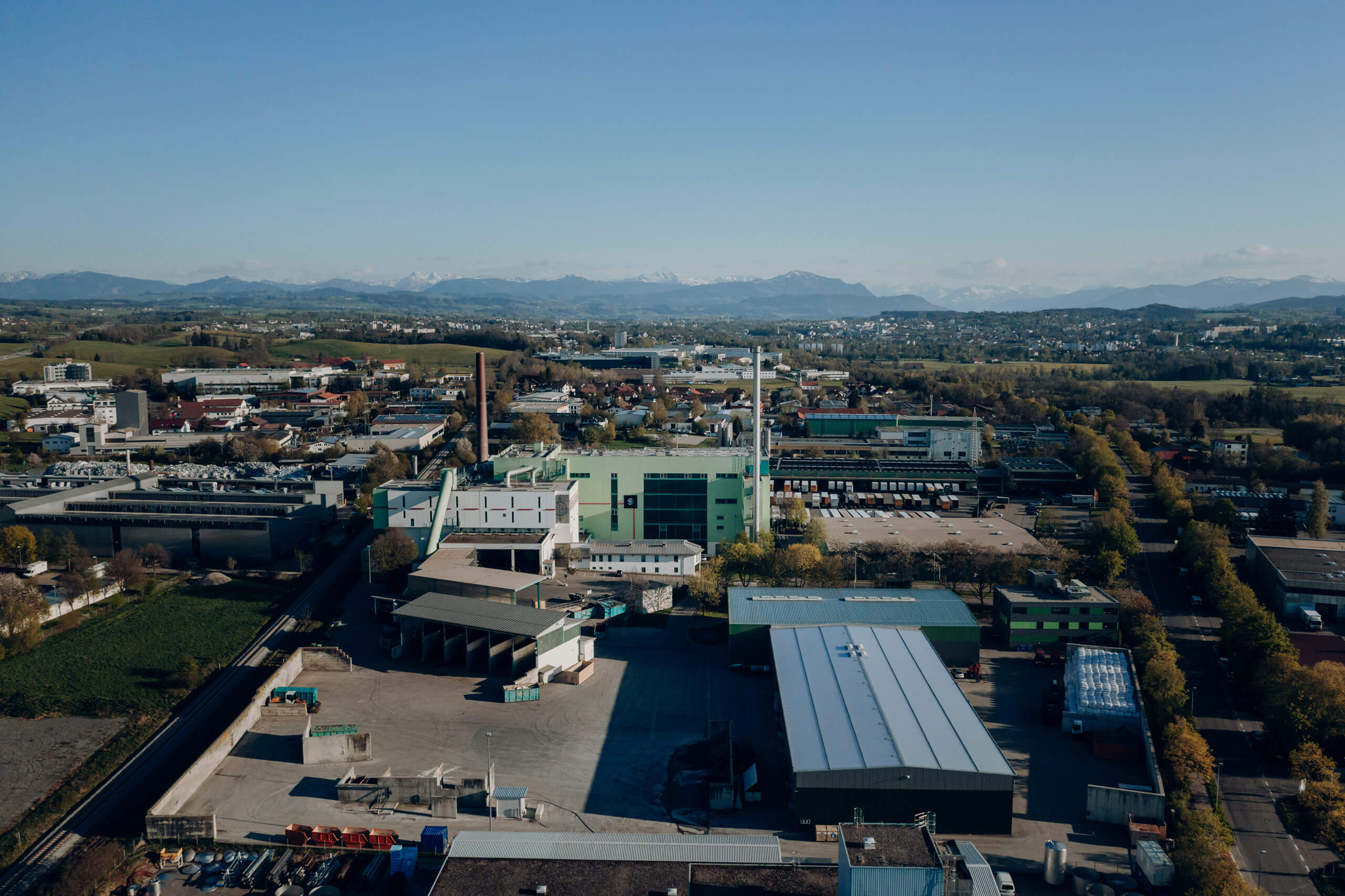 Gesamtaufnahme des Müllheizkraftwerkes in Kempten